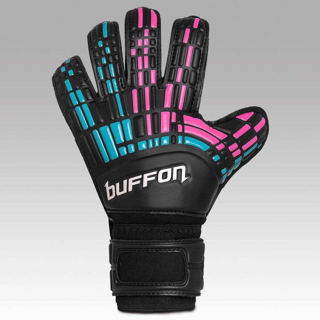 GUANTE DE PORTERO INFANTIL BUFFON PIXEL NEGRO/AZUL/FUCSIA - 01B3PXBAF