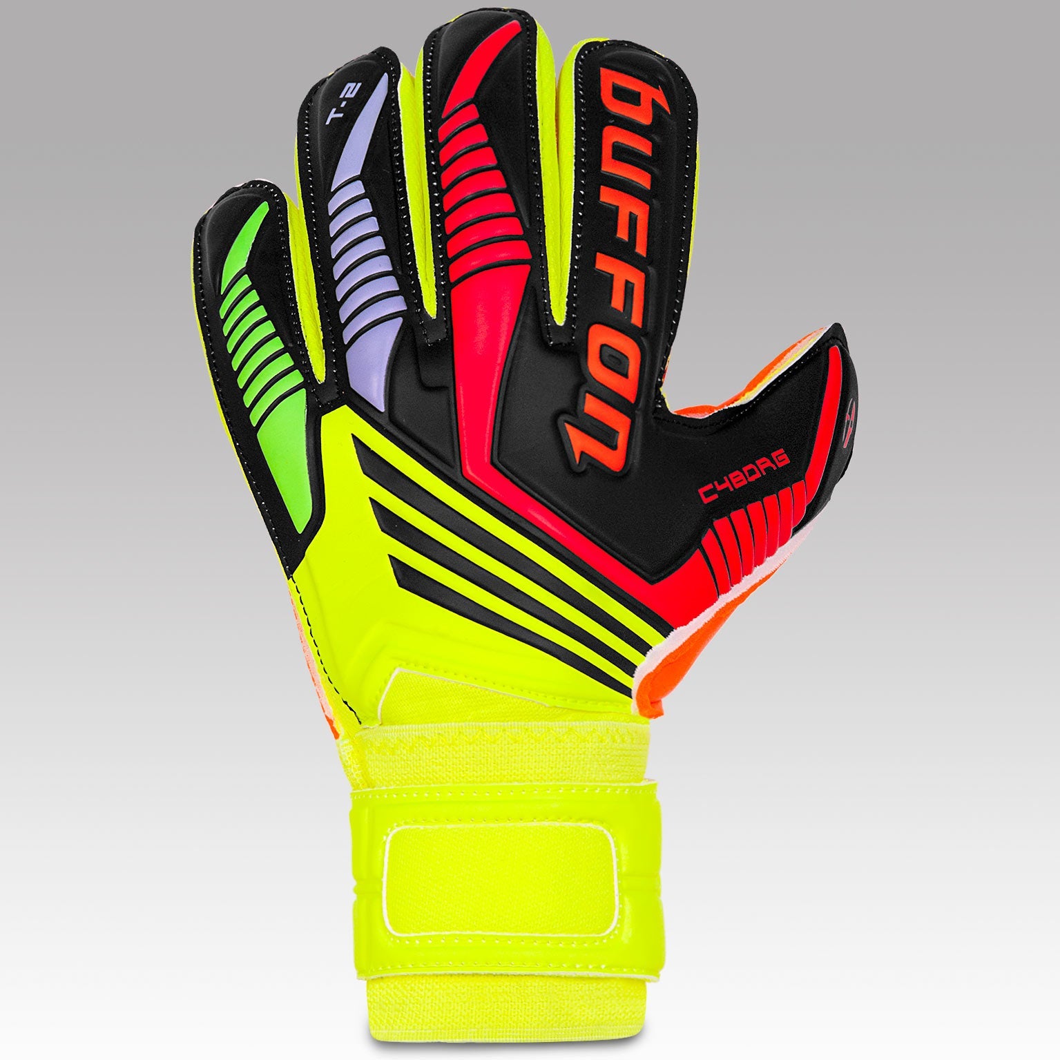 GUANTE DE PORTERO BUFFON CYBORG 'NEGRO/ARCOIRIS/NARANJA' ( BASICO )- 01B1CYBLJ