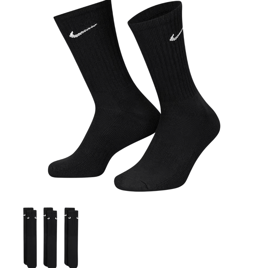 CALCETINES NIKE 3 PACK VALUE CUSHIONED CREW NEGRO - SX4508001