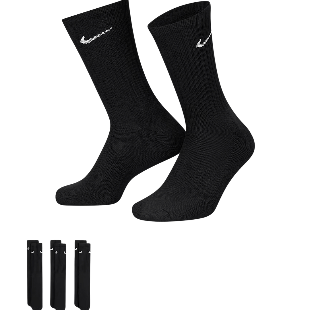 CALCETINES NIKE 3 PACK VALUE CUSHIONED CREW NEGRO - SX4508001