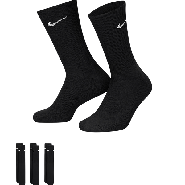 CALCETINES NIKE 3 PACK VALUE CUSHIONED CREW NEGRO - SX4508001