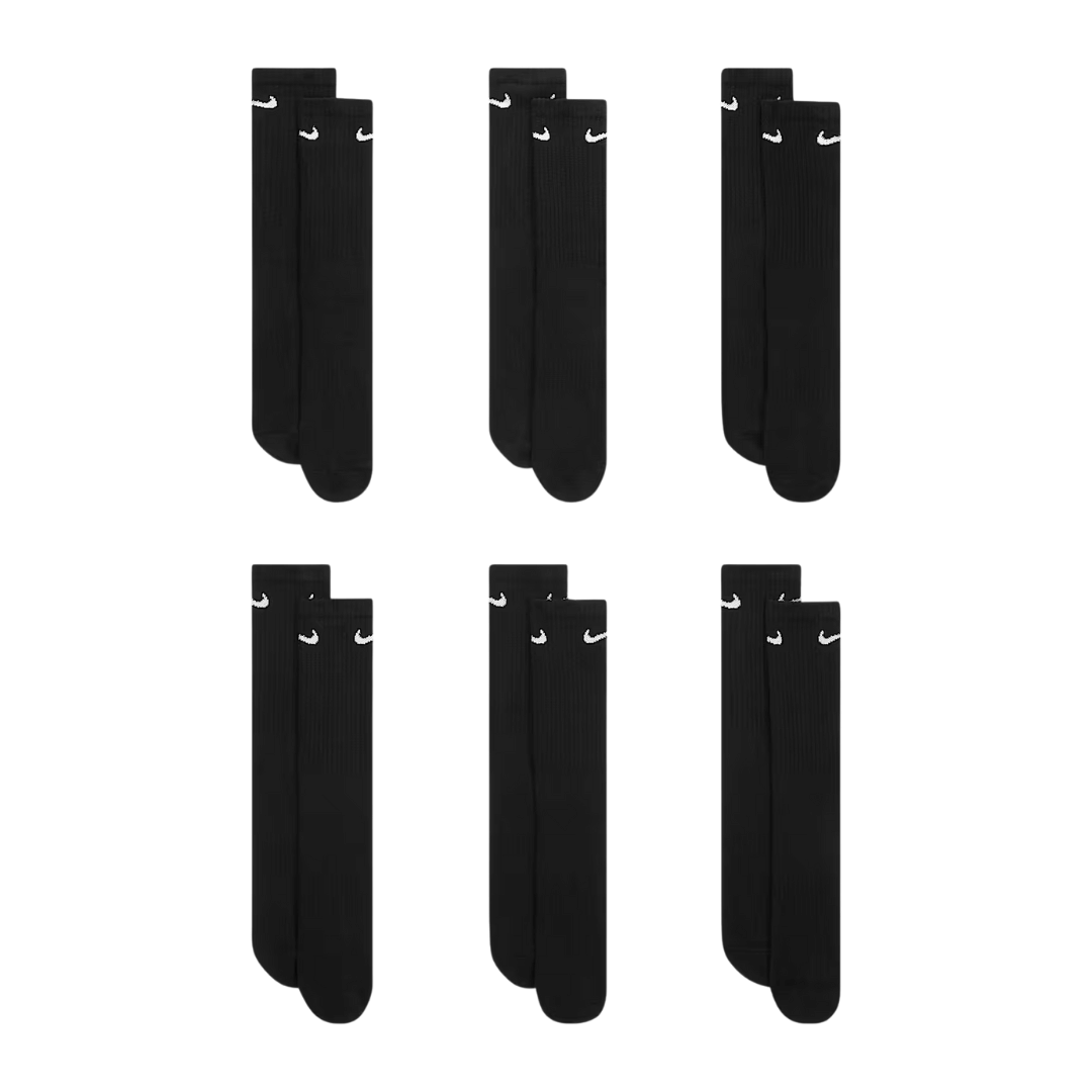 CALCETINES NIKE EVERYDAY CUSH CREW 6 PACK 'NEGRO' - SX7666010