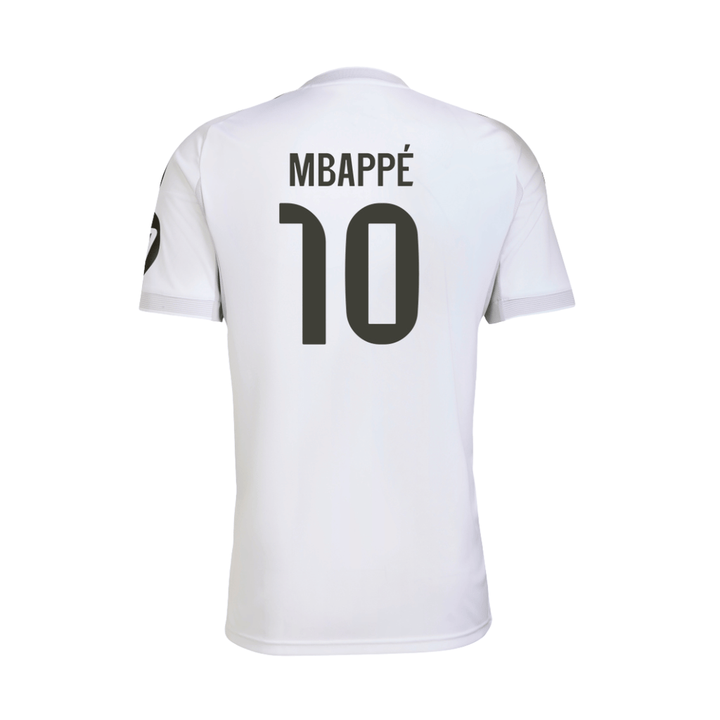 CAMISETA INFANTIL PERSONALIZADA ADIDAS REAL MADRID LOCAL 25/26 MBAPPE