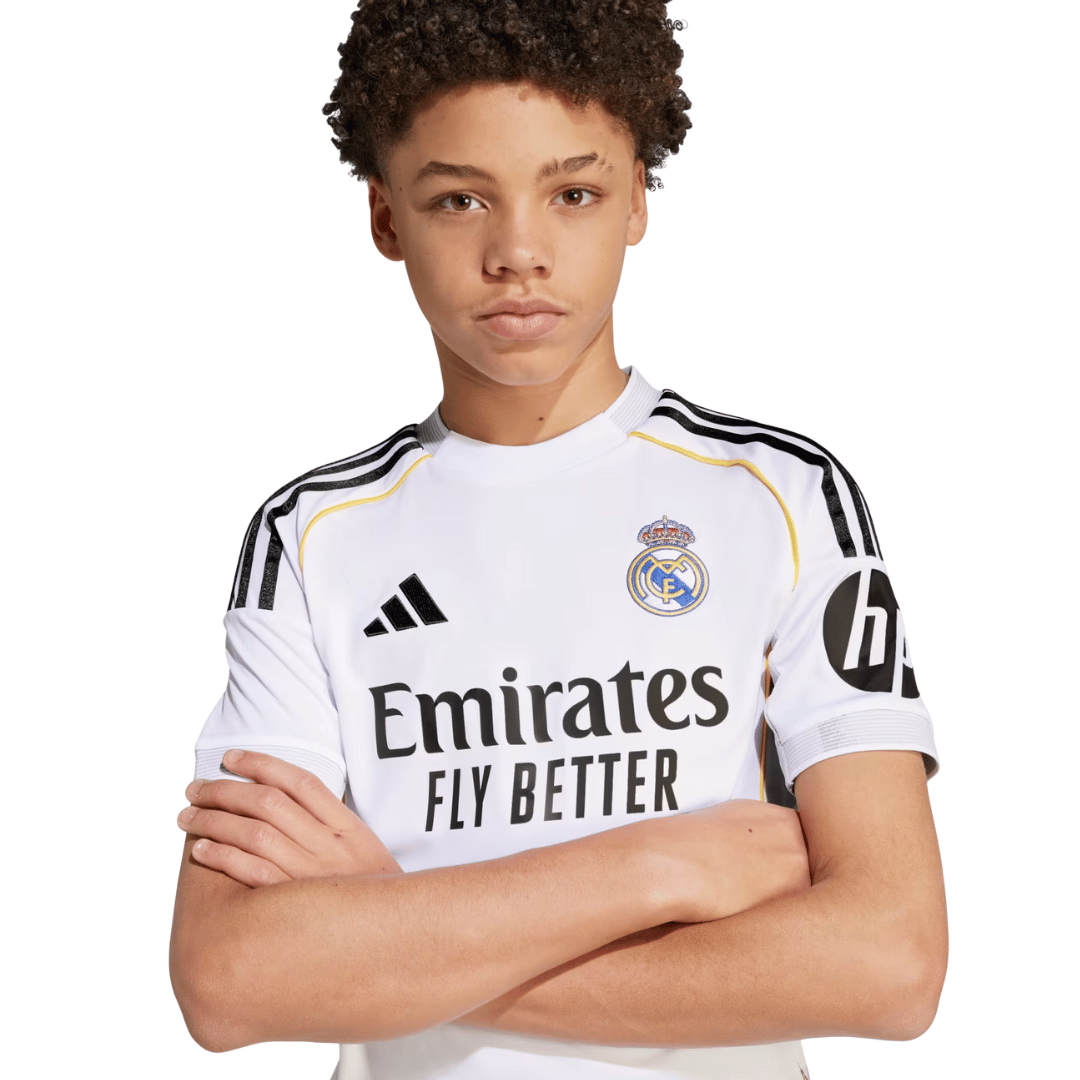 CAMISETA INFANTIL PERSONALIZADA ADIDAS REAL MADRID LOCAL 25/26 VINIJR
