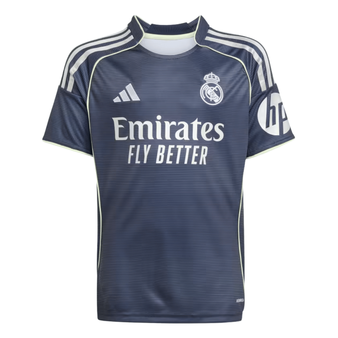 CAMISETA INFANTIL PERSONALIZADA ADIDAS REAL MADRID VISITANTE 25/26 VINI JR