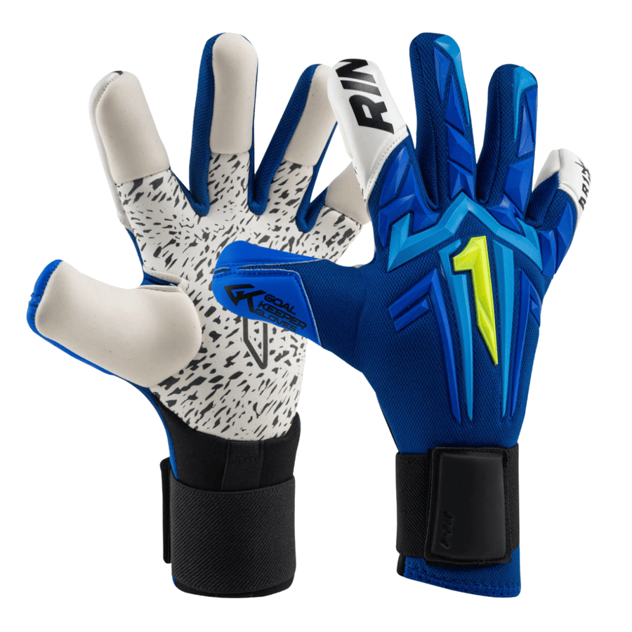 GUANTES DE PORTERO RINAT ARIES X PRIME AD 'AZUL/BLANCO' - 1GPM4A3A50-123-222