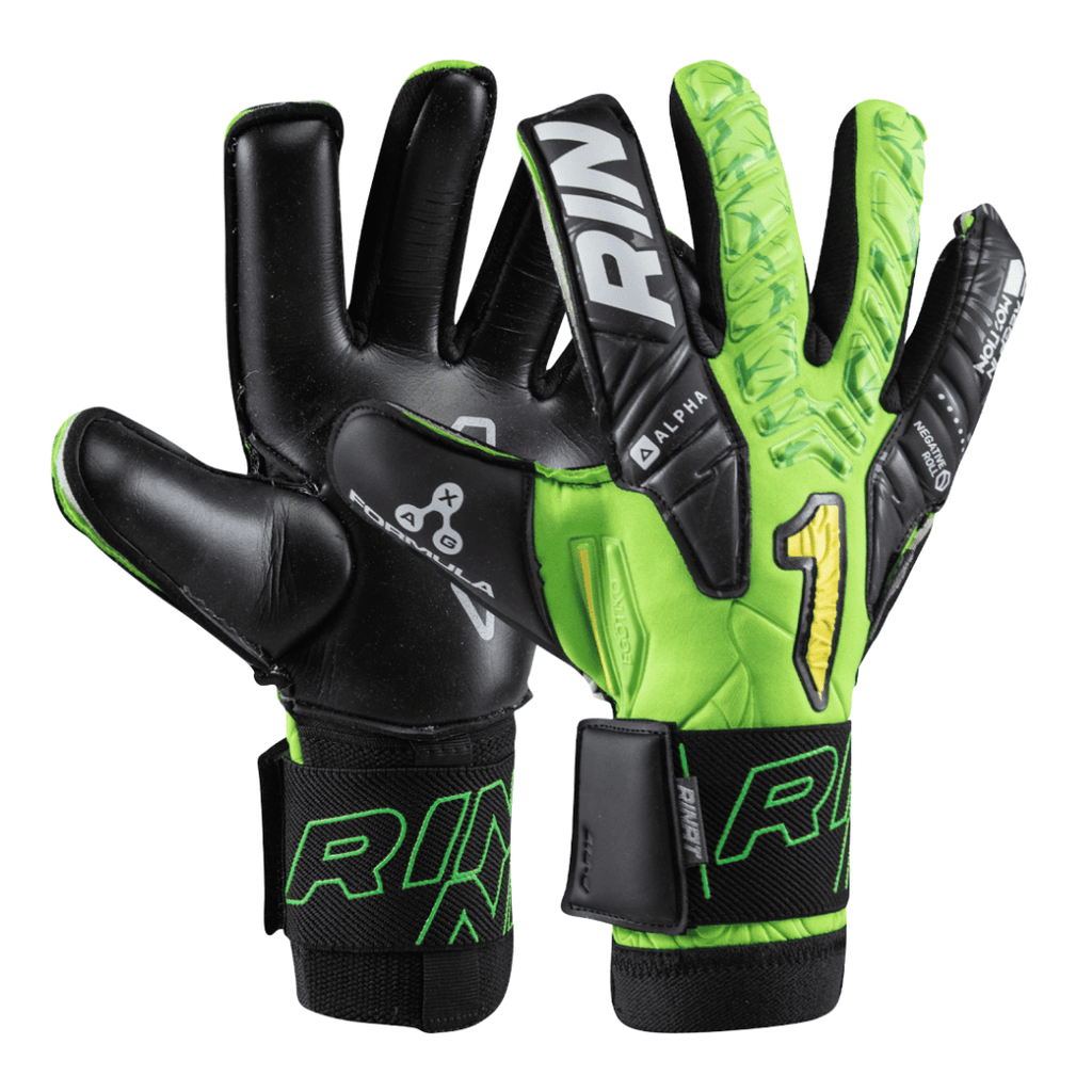 GUANTE DE PORTERO RINAT EGOTIKO VENGADOR ALPHA PREMIUM 'VERDE/NEGRO' - 1GAL4A5A50-153-220